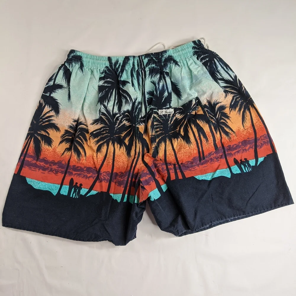 St Thomas Mens Swim Trunks Board Shorts‎ Palm Trees